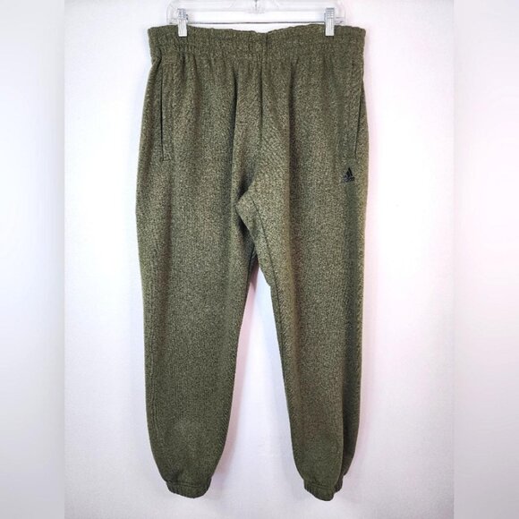 NWT Adidas Men's Green Drawstring 2 Pockets Sweatpants, Size Large - Picture 1 of 8
